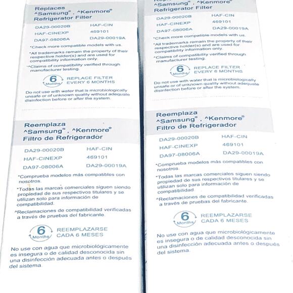 Water Filter 3 Pack RWF0700A For Samsung - Kenmore DA29-00020B HAF-CIN 469101 - Picture 5 of 13